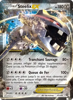 Carte Steelix EX de l'extension Offensive Vapeur, numéro 67/114