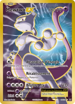 Carte Mewtwo EX de l'extension Évolutions, numéro 103/108