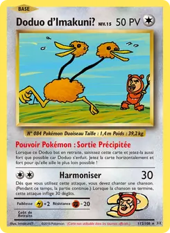 Carte Doduo d'Imakuni? de l'extension Évolutions, numéro 112/108