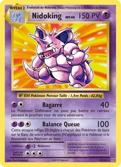 Carte Nidoking de l'extension Évolutions, numéro 45/108