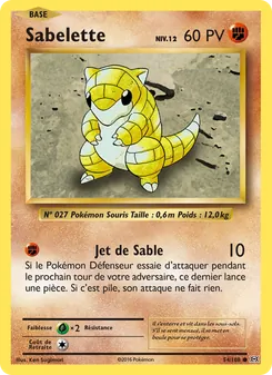 Carte Sabelette de l'extension Évolutions, numéro 54/108