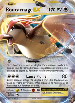 Carte Roucarnage EX de l'extension Évolutions, numéro 64/108