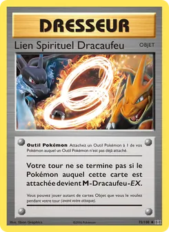 Carte Lien Spirituel Dracaufeu de l'extension Évolutions, numéro 75/108