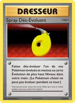 Carte Spray Dés-Évoluant de l'extension Évolutions, numéro 76/108