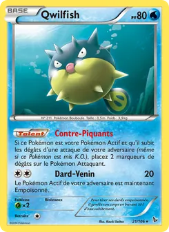 Carte Qwilfish de l'extension Étincelles, numéro 21/106