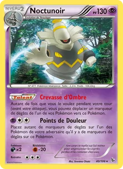 Carte Noctunoir de l'extension Étincelles, numéro 40/106