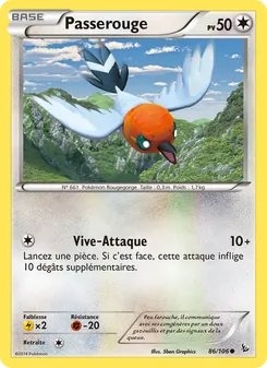 Carte Passerouge de l'extension Étincelles, numéro 86/106