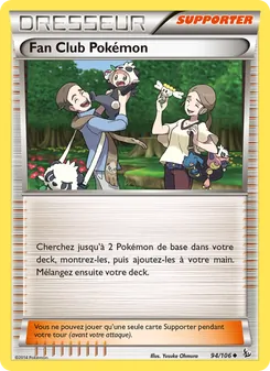 Carte Fan Club Pokémon de l'extension Étincelles, numéro 94/106
