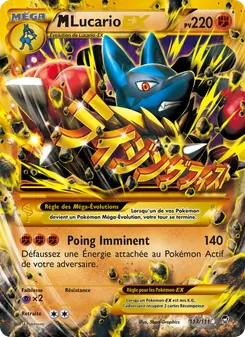 Carte M-Lucario EX de l'extension Poings Furieux, numéro 113/111
