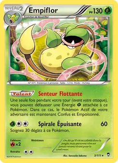 Carte Empiflor de l'extension Poings Furieux, numéro 3/111