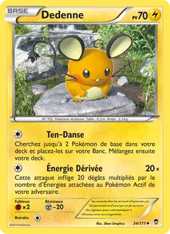 Carte Dedenne de l'extension Poings Furieux, numéro 34/111