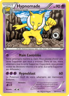 Carte Hypnomade de l'extension Poings Furieux, numéro 36/111