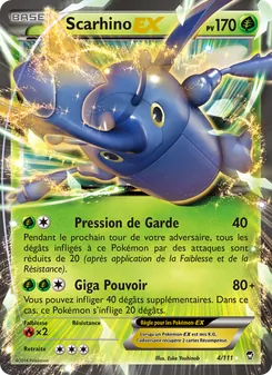 Carte Scarhino EX de l'extension Poings Furieux, numéro 4/111