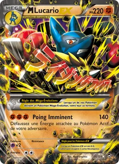 Carte M-Lucario EX de l'extension Poings Furieux, numéro 55/111