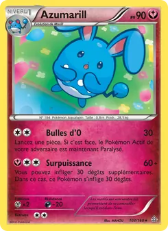 Carte Azumarill de l'extension Primo-Choc, numéro 103/160