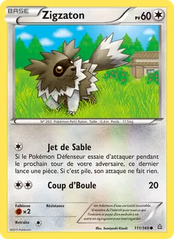 Carte Zigzaton de l'extension Primo-Choc, numéro 111/160