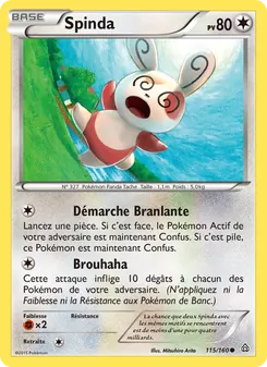 Carte Spinda de l'extension Primo-Choc, numéro 115/160