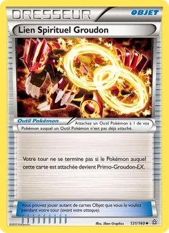 Carte Lien Spirituel Groudon de l'extension Primo-Choc, numéro 131/160