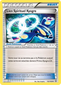 Carte Lien Spirituel Kyogre de l'extension Primo-Choc, numéro 132/160