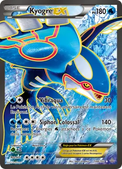Carte Kyogre EX de l'extension Primo-Choc, numéro 148/160
