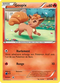 Carte Goupix de l'extension Primo-Choc, numéro 20/160