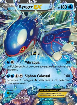 Carte Kyogre EX de l'extension Primo-Choc, numéro 54/160