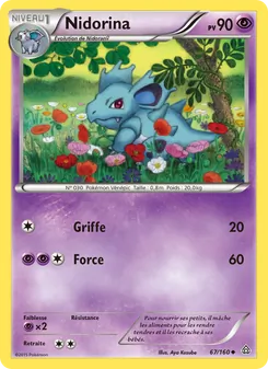 Carte Nidorina de l'extension Primo-Choc, numéro 67/160
