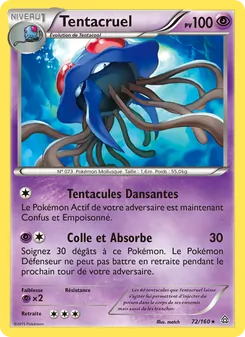 Carte Tentacruel de l'extension Primo-Choc, numéro 72/160