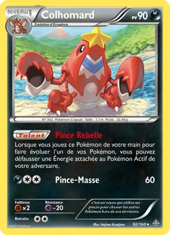 Carte Colhomard de l'extension Primo-Choc, numéro 92/160