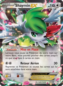 Carte Shaymin EX de l'extension Ciel Rugissant, numéro 77/108