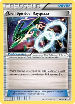 Carte Lien Spirituel Rayquaza de l'extension Ciel Rugissant, numéro 87/108