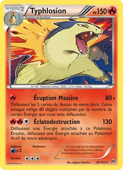Carte Typhlosion de l'extension Impulsion Turbo, numéro 20/162