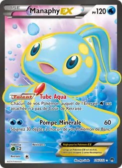 Carte Manaphy EX de l'extension Rupture Turbo, numéro 116/122