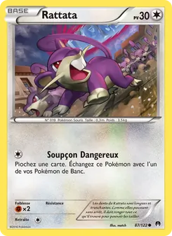 Carte Rattata de l'extension Rupture Turbo, numéro 87/122