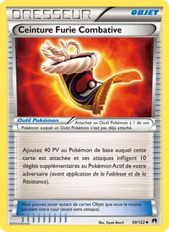 Carte Ceinture Furie Combative de l'extension Rupture Turbo, numéro 99/122