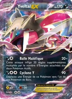 Carte Yveltal EX de l'extension Promo XY, numéro XY150/211