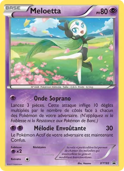 Carte Meloetta de l'extension Promo XY, numéro XY193/211
