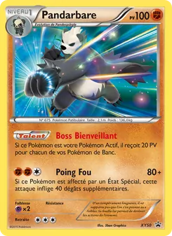 Carte Pandarbare de l'extension Promo XY, numéro XY50/211