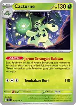 Kartu Cacturne dari Scarlet ex, nomor 002/78