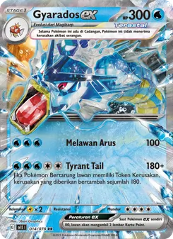 Kartu Gyarados ex dari Scarlet ex, nomor 014/78
