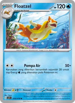 Kartu Floatzel dari Scarlet ex, nomor 016/78