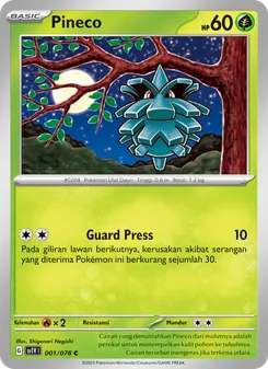 Kartu Pineco dari Violet ex, nomor 001/78