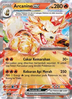 Kartu Arcanine ex dari Violet ex, nomor 016/78
