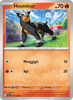 Kartu Houndour dari Violet ex, nomor 017/78