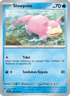 Kartu Slowpoke dari Violet ex, nomor 019/78