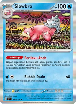 Kartu Slowbro dari Violet ex, nomor 020/78