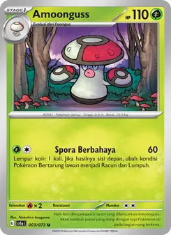 Kartu Amoonguss dari Hantaman Triplet, nomor 003/73