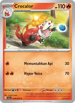 Kartu Crocalor dari Hantaman Triplet, nomor 019/73