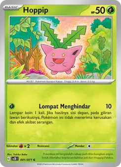 Kartu Hoppip dari Letusan Tanah, nomor 001/71