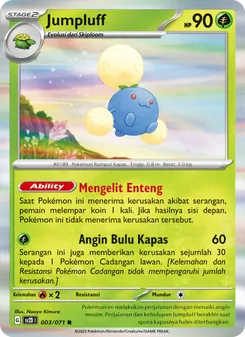 Kartu Jumpluff dari Letusan Tanah, nomor 003/71